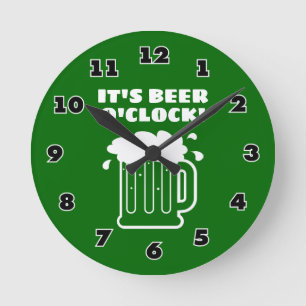 Es hora de CERVEZA divertido reloj de pared de coc