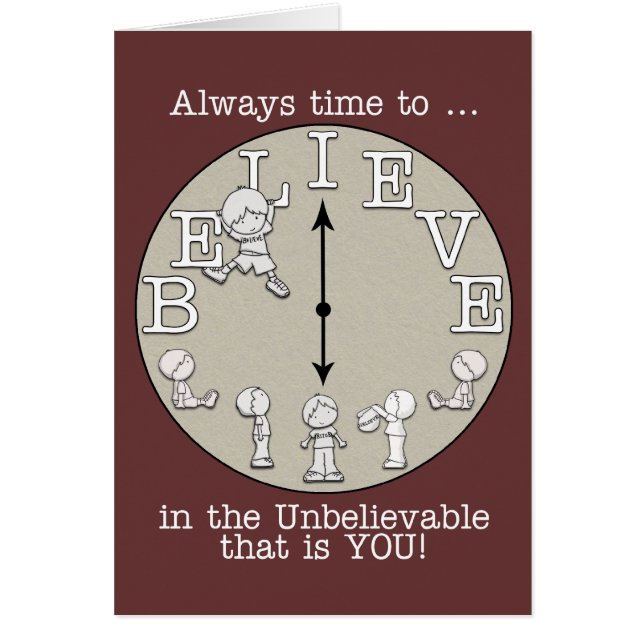 Es hora de creer: pequeño chico y reloj (Frente)