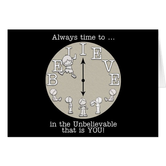 Es hora de creer: pequeño chico y reloj (Anverso (Horizontal))