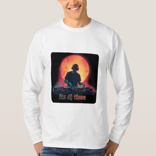 Es hora de DJ – Camiseta DJ Neon Nocturna (Anverso)