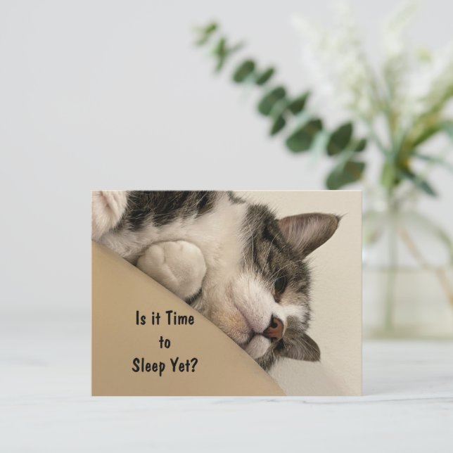 Es hora de dormir la postal (Anverso de pie)