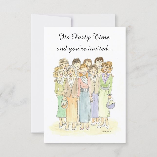 Es hora de fiesta mis amigos Invitación (Anverso)