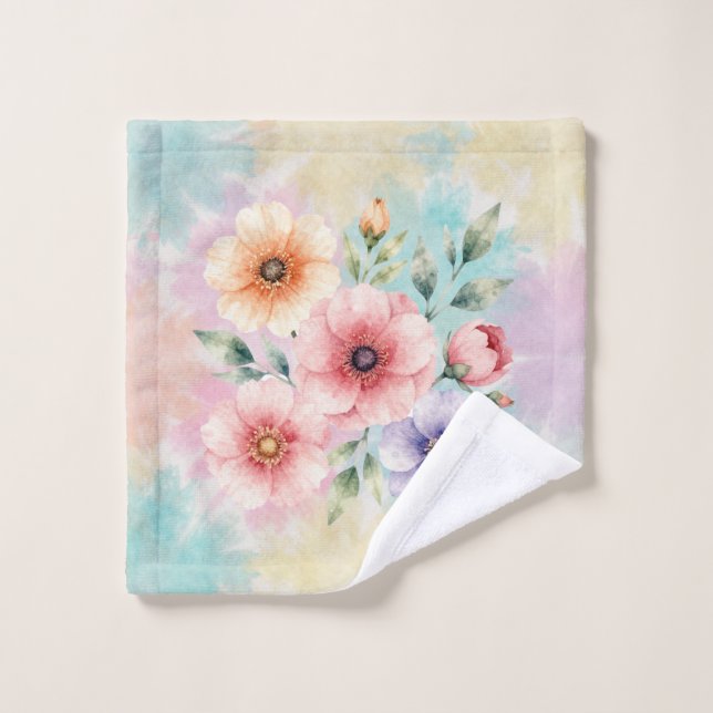 Es Hora de Florecer Florales Tie Dye (Toallita)
