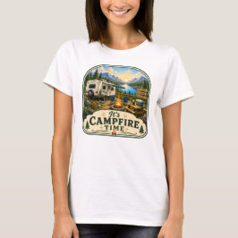 Es hora de fogata camiseta para mujeres