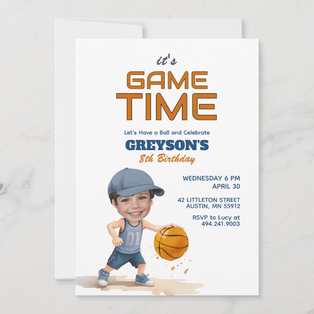 Es hora de jugar cualquier edad Invitación a la fo (Anverso)