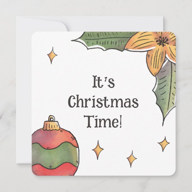 Es hora de Navidad Tarjeta de amigo de Navidad lin (Anverso)