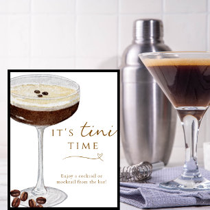 Es Hora de Tini Señal de Bar de Martini de Espress