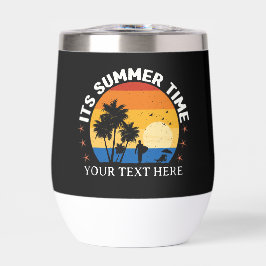 Es Hora de Verano Diseño de Puesta de Sol Tropical