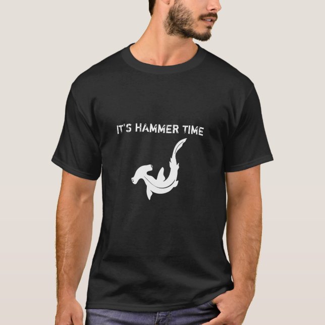 Es Hora del Martillo Camiseta de Hombre Tiburón (Anverso)