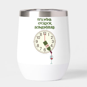 ES HORA DEL VINO reloj divertido de vino blanco 11