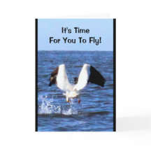 ¡Es hora para que usted vuele! Tarjeta del retiro