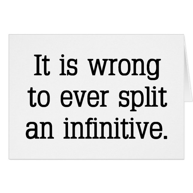 Es infinitivo partido (Anverso (Horizontal))