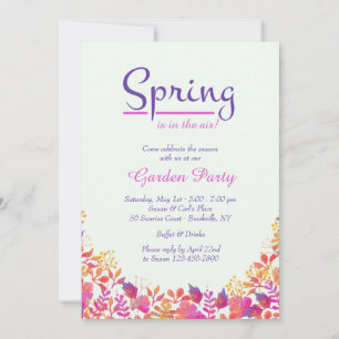 Es invitación a la fiesta de jardín de primavera