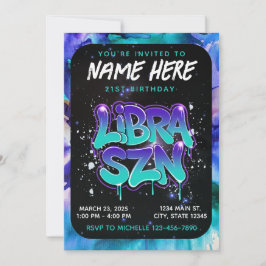Es Invitación de Cumpleaños Zodiaco Temporada Libr