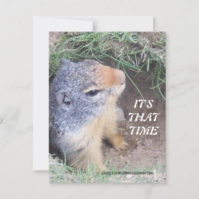 Es invitación del día de ese Groundhog del vez (Anverso)