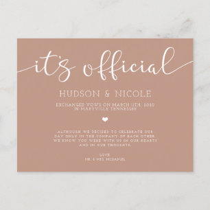 Es Invitación oficial de Boda de Elopement