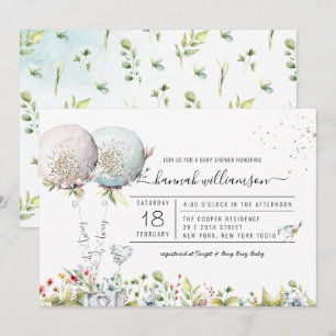 Es Invitación para Baby Shower de Gemelos Niño y N