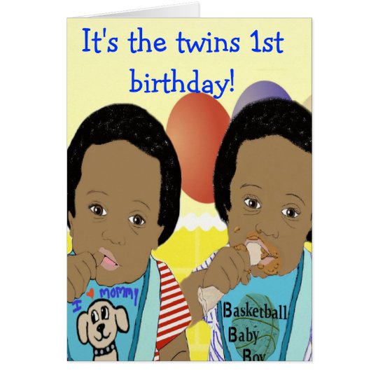 Es la 1ra tarjeta de cumpleaños de los gemelos