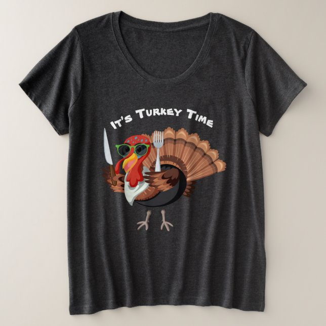 Es la camiseta de Turquía Time Plus Size (Anverso del diseño)