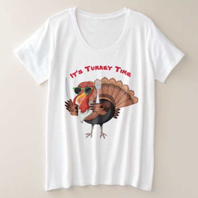 Es la camiseta de Turquía Time Plus Size (Anverso del diseño)