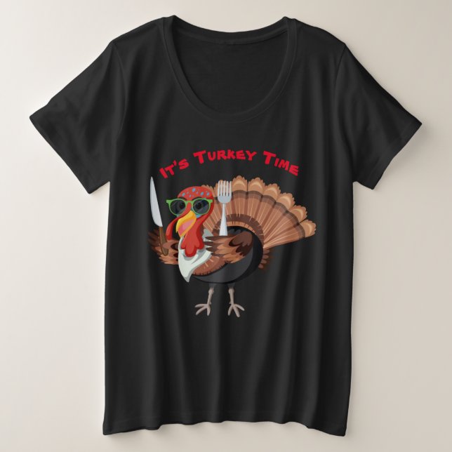 Es la camiseta de Turquía Time Plus Size (Anverso del diseño)