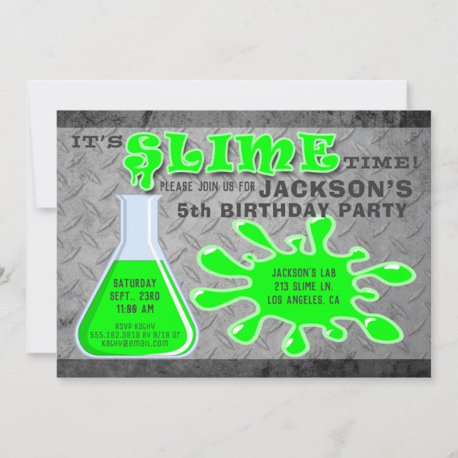  ¡Es la hora de Slime! - Invitación a la fiesta de (Anverso)