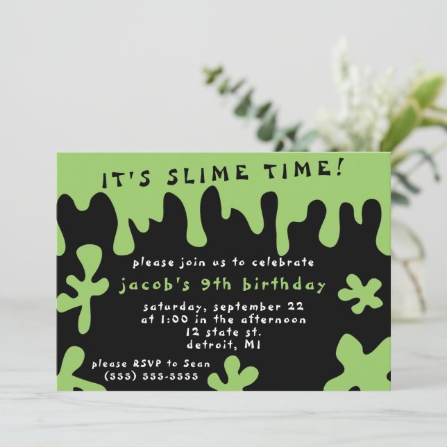 ¡Es la hora delgada!  Invitación de cumpleaños (Anverso de pie)