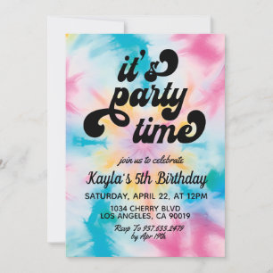 Es la invitación de cumpleaños de Fiesta Groovy Ti