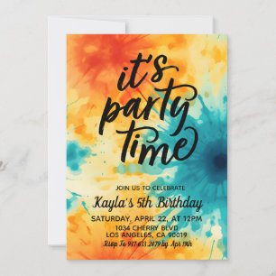 Es la invitación de cumpleaños de Fiesta Groovy Ti