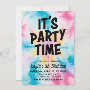 Es la invitación de cumpleaños de Fiesta Groovy Ti