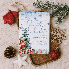 Es la invitación de cumpleaños de fiestas Navidade