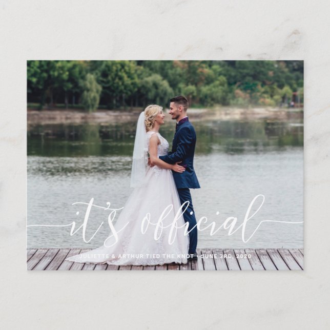 Es la postal oficial de Invitación del Boda (Anverso)