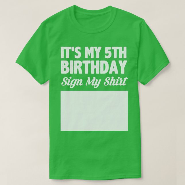 Es la señal de mi quinto cumpleaños mi camisa (Diseño del anverso)