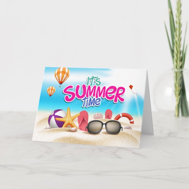 Es la tarjeta de felicitación de verano (Anverso)