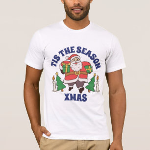 Es la Temporada Camiseta de Santa Claus Bailando