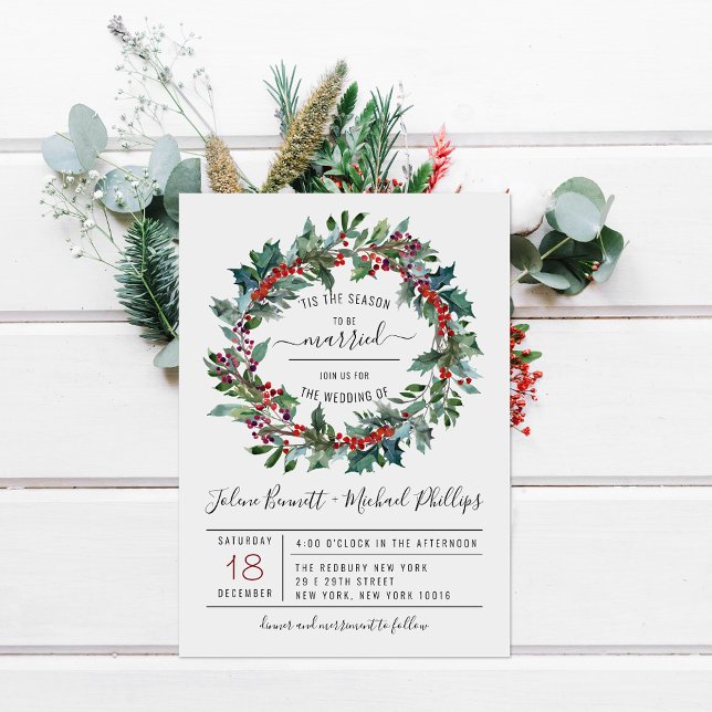 Es la Temporada | Invitación de Boda de Navidad (Subido por el creador)