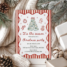 Es la temporada Invitación de fiesta de Navidad al