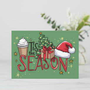 Es La Temporada Latte De Café Con Árbol De Navidad