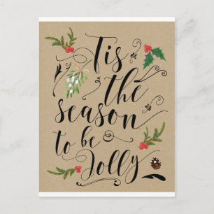 es la temporada para ser jolly navidades tarjeta d