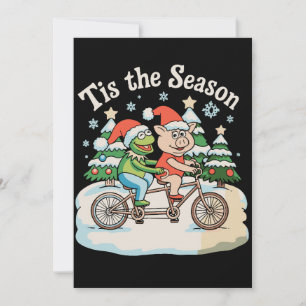 Es La Temporada Rana Sapo Bicicleta Santa Navidad