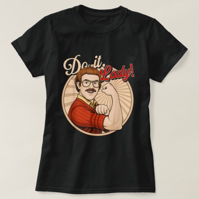 ¿Es Lady Graciosa Camisa De Alentamiento Retro? (Diseño del anverso)