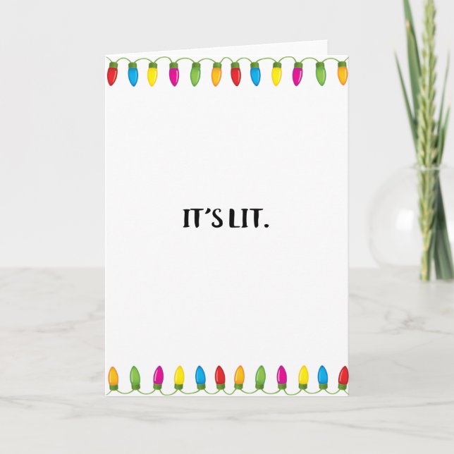 " Es Lit " Graciosa tarjeta de saludo de Navidades (Anverso)