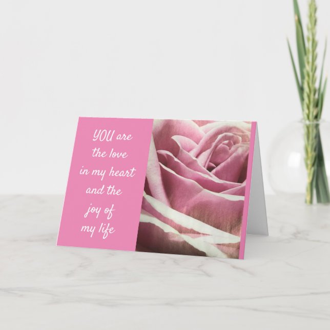 ES MÁS BELLO QUE UNA TARJETA DE AMOR ROSA (Anverso)