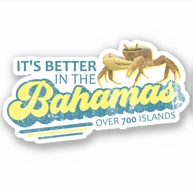 Es mejor en el crucero para Pegatinas de las Baham (Anverso)
