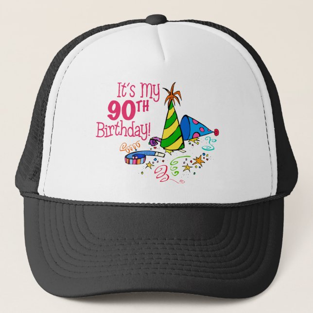 Es mi 90.o cumpleaños (los gorras del fiesta) (Anverso)