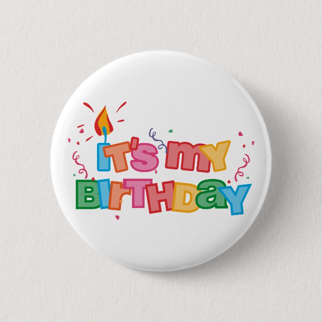 Es mi botón de las letras del cumpleaños (Anverso)