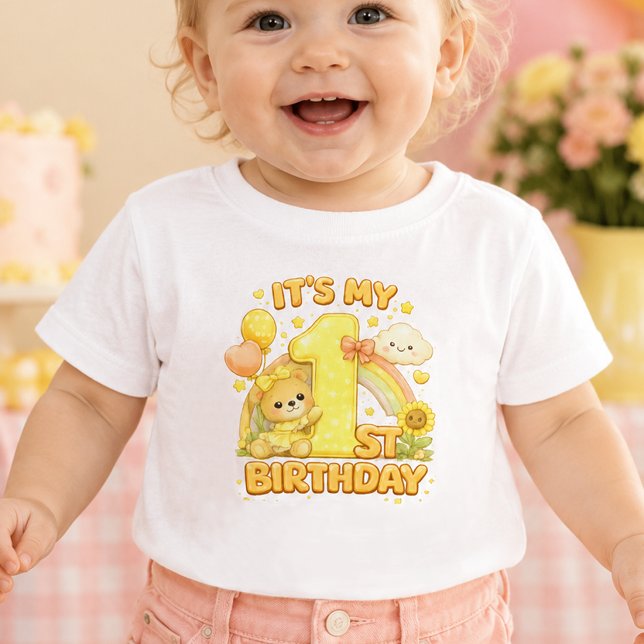 Es mi camiseta de bebé de 1er cumpleaños | Tema Am (Subido por el creador)