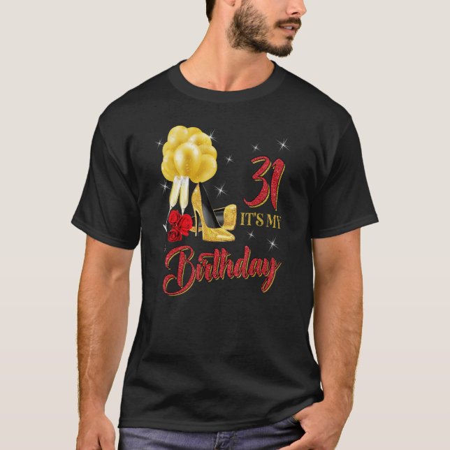 Es mi camiseta de cumpleaños 31 años, Rosa Roja (Anverso)