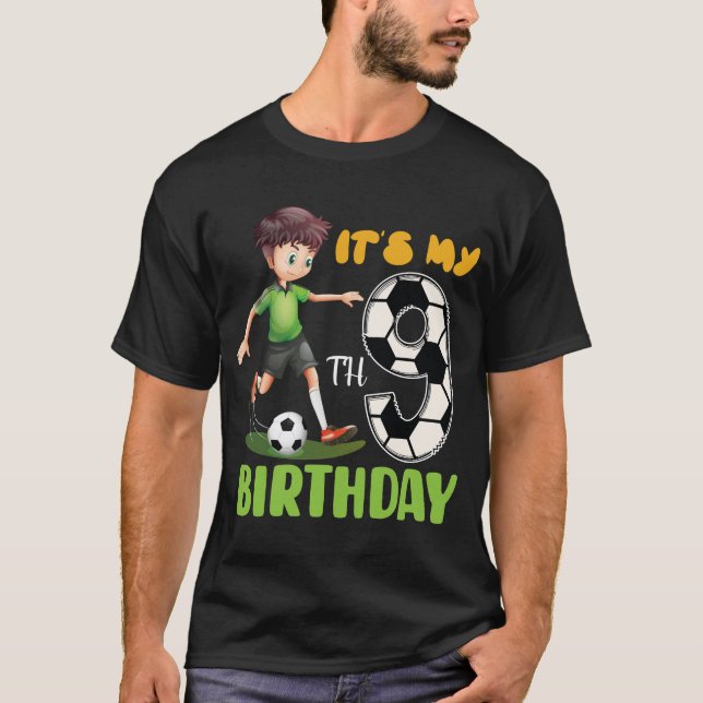Es mi camiseta de cumpleaños de fútbol número 9 de (Anverso)