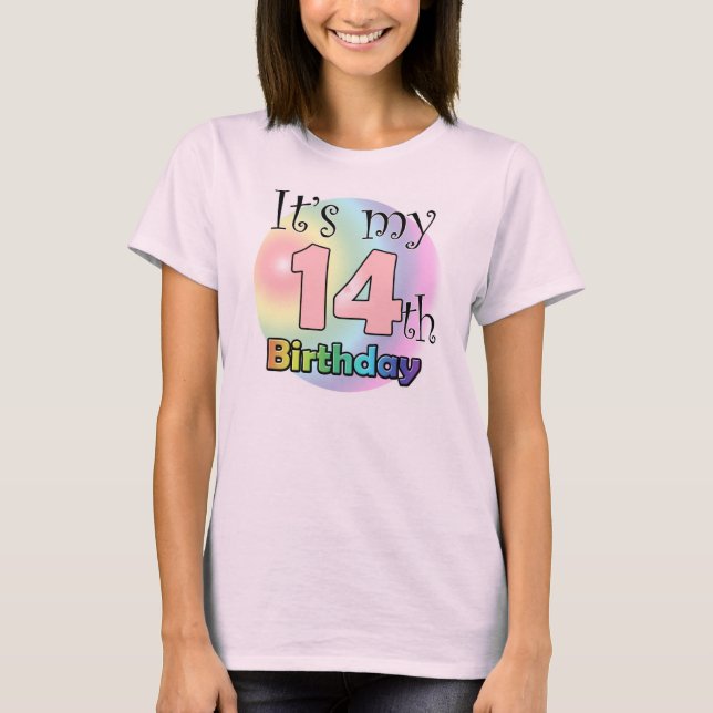 Es mi camiseta de cumpleaños número 14 (rosa) (Anverso)